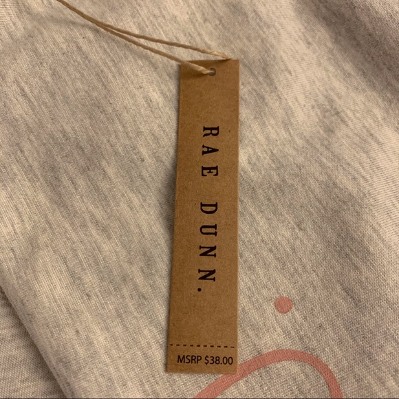 NWT Rae Dunn HUGS T-Shirt in Heather Oatmeal - Picture 8 of 11